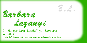 barbara lazanyi business card